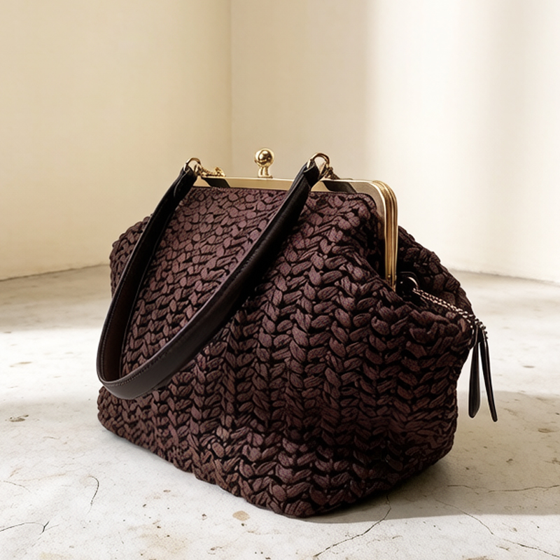 Handgewebte Kisslock-Rahmen-Sc – Women'S Raffia Bags Bewertung und Preis