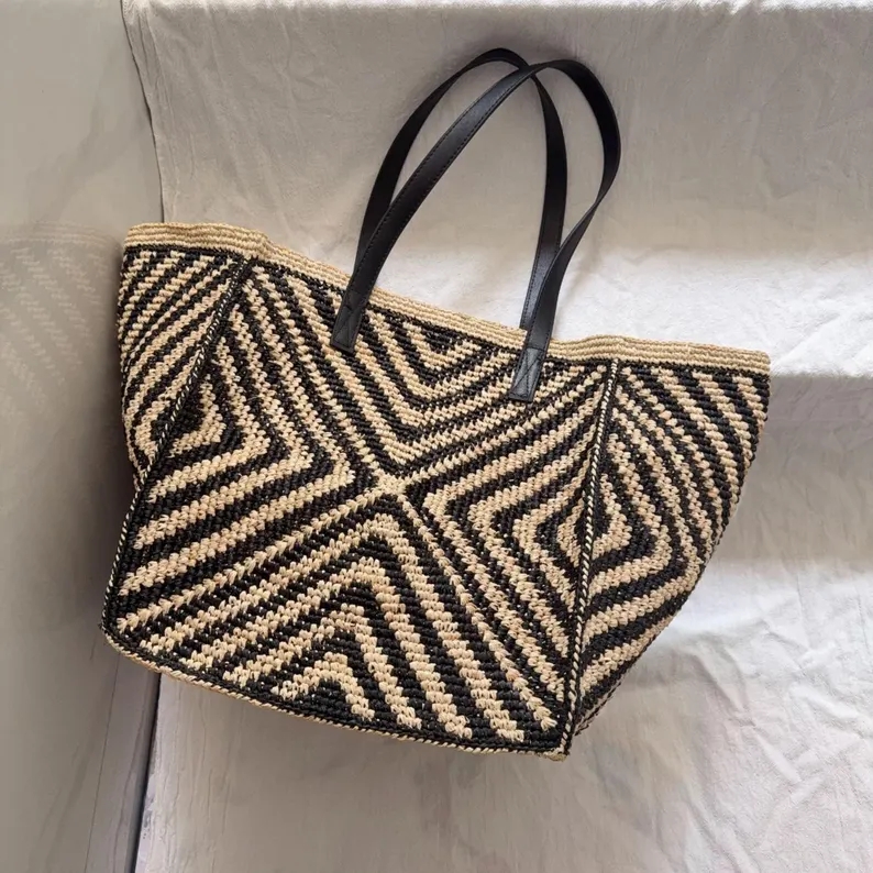 Übergroße Große Raffia-Stroh-T – Women'S Raffia Bags Bewertung und Preis